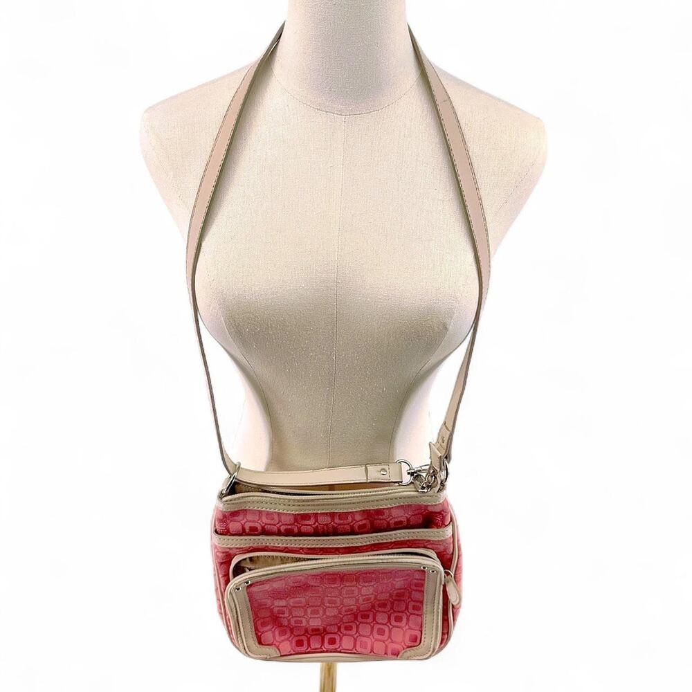 Y2K 90s Liz Co Pink Geometric Crossbody Bag